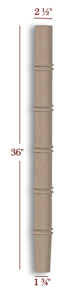 Small Straight Bamboo Vanity Leg