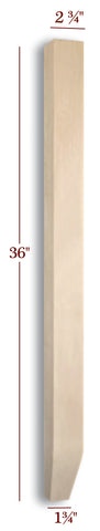 VL98275P-2ST - Slender Shaker Vanity Leg with Tapered Foot