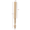HB41225P-34-1/2  Slender Georgian Vanity Leg