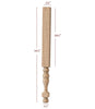 HB41225P-34-1/2  Slender Georgian Vanity Leg