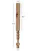 HB41225P-34-1/2  Slender Georgian Vanity Leg