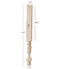 HB41225P-34-1/2  Slender Georgian Vanity Leg