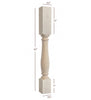 BAR12350P Williamsburg Medium Round Plain Kitchen Bar Post