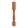BAR12350P Williamsburg Medium Round Plain Kitchen Bar Post