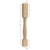 BAR12350P Williamsburg Medium Round Plain Kitchen Bar Post