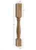 BAR12350P Williamsburg Medium Round Plain Kitchen Bar Post