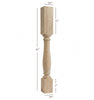 BAR12350P Williamsburg Medium Round Plain Kitchen Bar Post