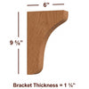 BB-001-M  Plain Solid Wood Medium Kitchen Bar Bracket