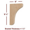BB-001-M  Plain Solid Wood Medium Kitchen Bar Bracket