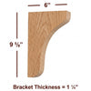 BB-001-M  Plain Solid Wood Medium Kitchen Bar Bracket