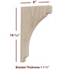 BB-002-L Large Scalloped Bar Bracket