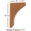 BB-002-L Large Scalloped Bar Bracket