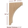 BB-002-L Large Scalloped Bar Bracket