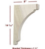 BB-002-L Large Scalloped Bar Bracket