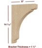 BB-002-L Large Scalloped Bar Bracket