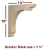 BB-002-OH Overhang Scalloped Bar Bracket