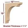 BB-002-OH Overhang Scalloped Bar Bracket