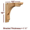 BB-002-OH Overhang Scalloped Bar Bracket