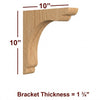 BB-002-OH Overhang Scalloped Bar Bracket