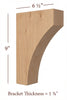 BB-008-M Medium Solid Wood Mission Bar Bracket