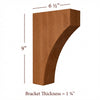 BB-008-M Medium Solid Wood Mission Bar Bracket