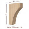 BB-008-M Medium Solid Wood Mission Bar Bracket