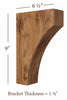 BB-008-M Medium Solid Wood Mission Bar Bracket