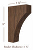 BB-008-M Medium Solid Wood Mission Bar Bracket