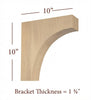 BB-008-OH Solid Wood Mission Overhang Bar Bracket