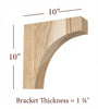 BB-008-OH Solid Wood Mission Overhang Bar Bracket