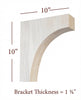 BB-008-OH Solid Wood Mission Overhang Bar Bracket