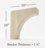 BB-008-OH Solid Wood Mission Overhang Bar Bracket