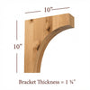 BB-008-OH Solid Wood Mission Overhang Bar Bracket