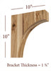 BB-008-OH Solid Wood Mission Overhang Bar Bracket