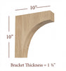 BB-008-OH Solid Wood Mission Overhang Bar Bracket
