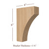 BB-008-XS Extra Small Solid Wood Mission Bar Bracket