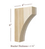 BB-008-XS Extra Small Solid Wood Mission Bar Bracket