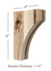 BB-008-XS Extra Small Solid Wood Mission Bar Bracket