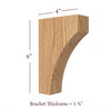 BB-008-XS Extra Small Solid Wood Mission Bar Bracket