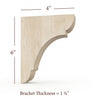BB-010-XS Extra Small Manchester Wood Bar Bracket