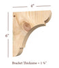 BB-010-XS Extra Small Manchester Wood Bar Bracket