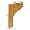 BB-110-BHC Bridge to Hutch Solid Wood Manchester Bar Bracket