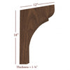 BB-110-BHC Bridge to Hutch Solid Wood Manchester Bar Bracket
