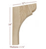 BB-110-BHC Bridge to Hutch Solid Wood Manchester Bar Bracket