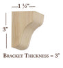 BB-301-P Petite Plain Craftsman Corbel