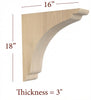 BB-302-HC Large Scalloped Range Hood Corbel