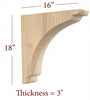 BB-302-HC Large Scalloped Range Hood Corbel