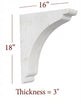 BB-302-HC Large Scalloped Range Hood Corbel