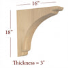 BB-302-HC Large Scalloped Range Hood Corbel