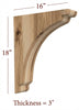 BB-302-HC Large Scalloped Range Hood Corbel
